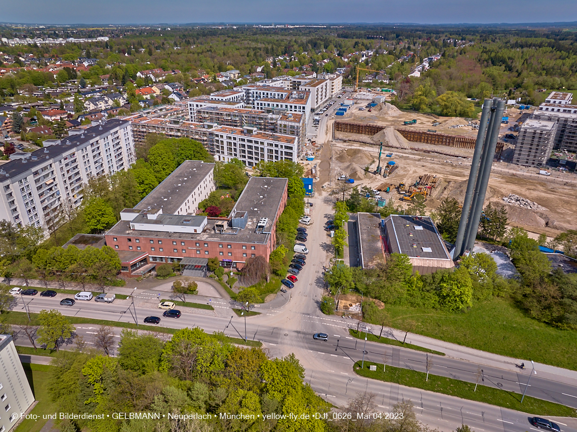04.05.2023 - Luftbilder vom Alexisqaurtier und Pandion Verde in Neuperlach 04.05.2023 - Luftbilder vom Alexisqaurtier und Pandion Verde in Neuperlach